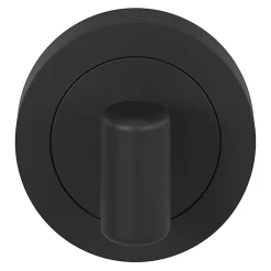 GoodHome Rosace de fonction rond tube à visser à condamnation Duod mat noir Ø50mm- Poignée De Porte