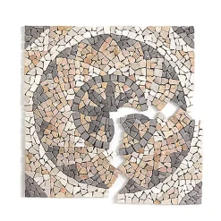 Pegane Moulure Et Rosace De Plafond<Rosace de plafond (Boite de 1m²) en marbre et travertin multicolore - 80 x 80 cm
