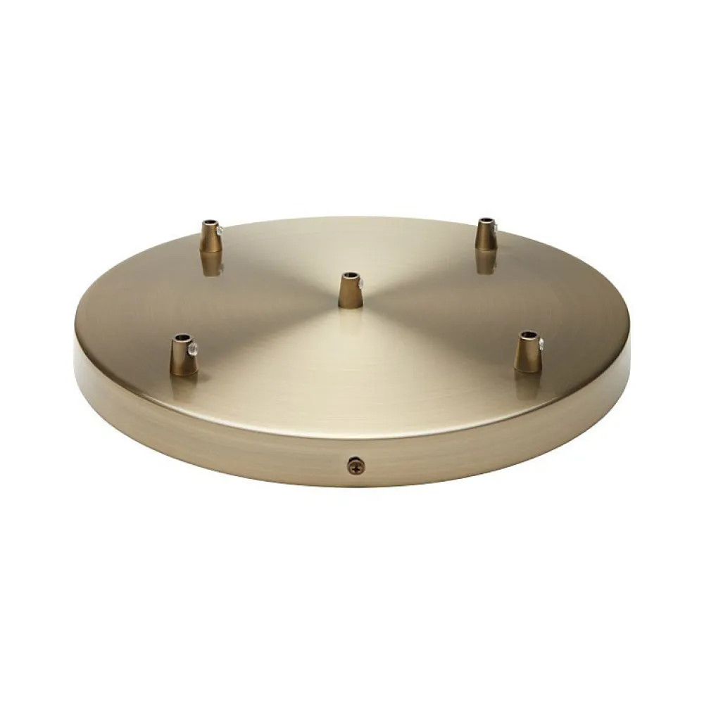 Girard Sudron Rosace plafond ronde métal bronze 5 sorties pour câble 7 mm -- Moulure Et Rosace De Plafond