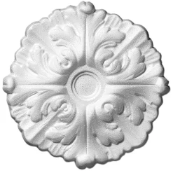 Rosace polystyrène Daphné ø22 cm blanc- Moulure Et Rosace De Plafond
