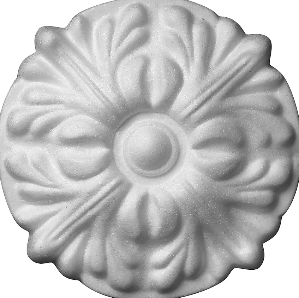 Moulure Et Rosace De Plafond<Rosace polystyrène Fleuri blanc diamètre.32 cm