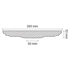 Profhome Moulure Et Rosace De Plafond<Rosace 156013 Élement décorative Élement pour plafond diametre 26 cm