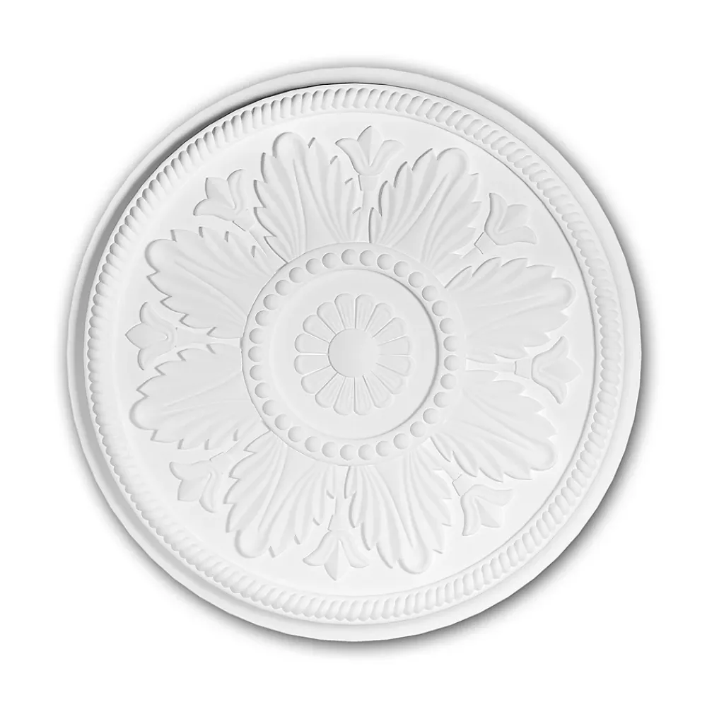 Profhome Rosace 156033 Élement décorative Élement pour plafond diametre 46 cm- Moulure Et Rosace De Plafond