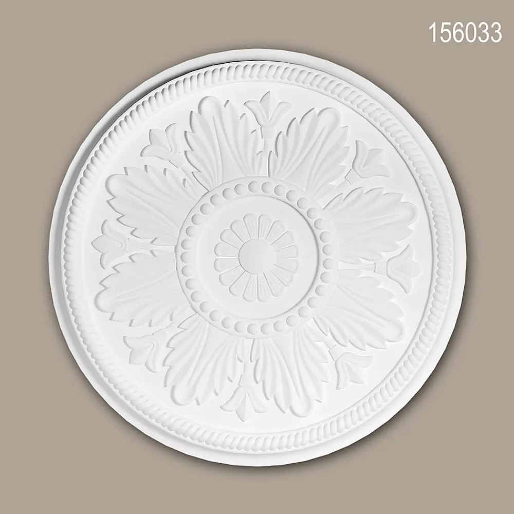 Profhome Rosace 156033 Élement décorative Élement pour plafond diametre 46 cm- Moulure Et Rosace De Plafond