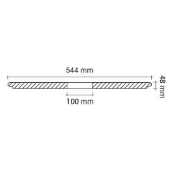 Profhome Moulure Et Rosace De Plafond<Rosace 156041 Élement décorative Élement pour plafond 78,5 x 54,4 cm