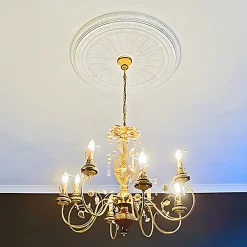 Profhome Moulure Et Rosace De Plafond<Rosace 156036 Élement décorative Élement pour plafond diametre 88,7 cm