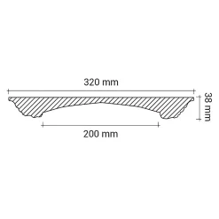 Profhome Rosace 156032 Élement décorative Élement pour plafond diametre 32 cm- Moulure Et Rosace De Plafond