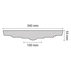 Profhome Moulure Et Rosace De Plafond<Rosace 156014 Élement décorative Élement pour plafond diametre 34 cm