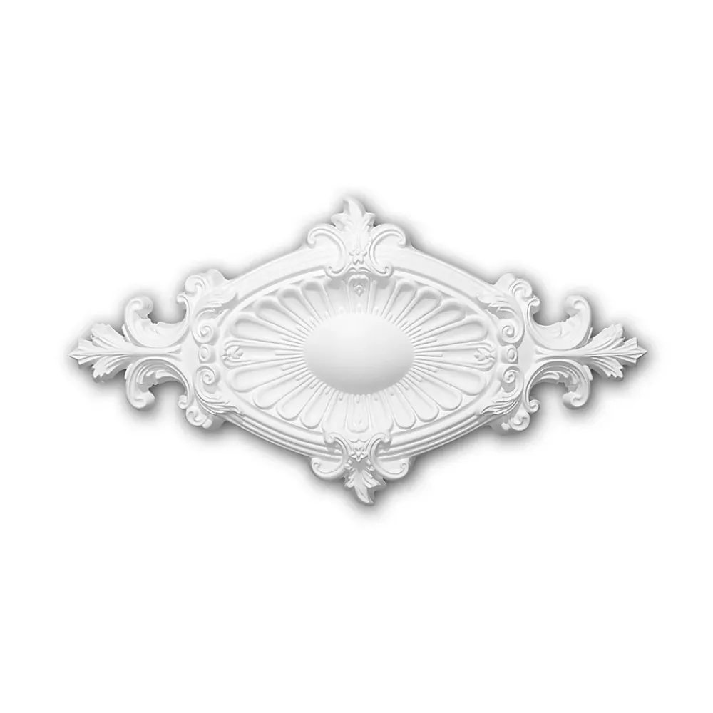 Profhome Moulure Et Rosace De Plafond<Rosace 156043 Élement décorative Élement pour plafond 58,5 x 31,5 cm