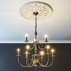 Profhome Rosace 156025 Élement décorative Élement pour plafond diametre 82 cm- Moulure Et Rosace De Plafond