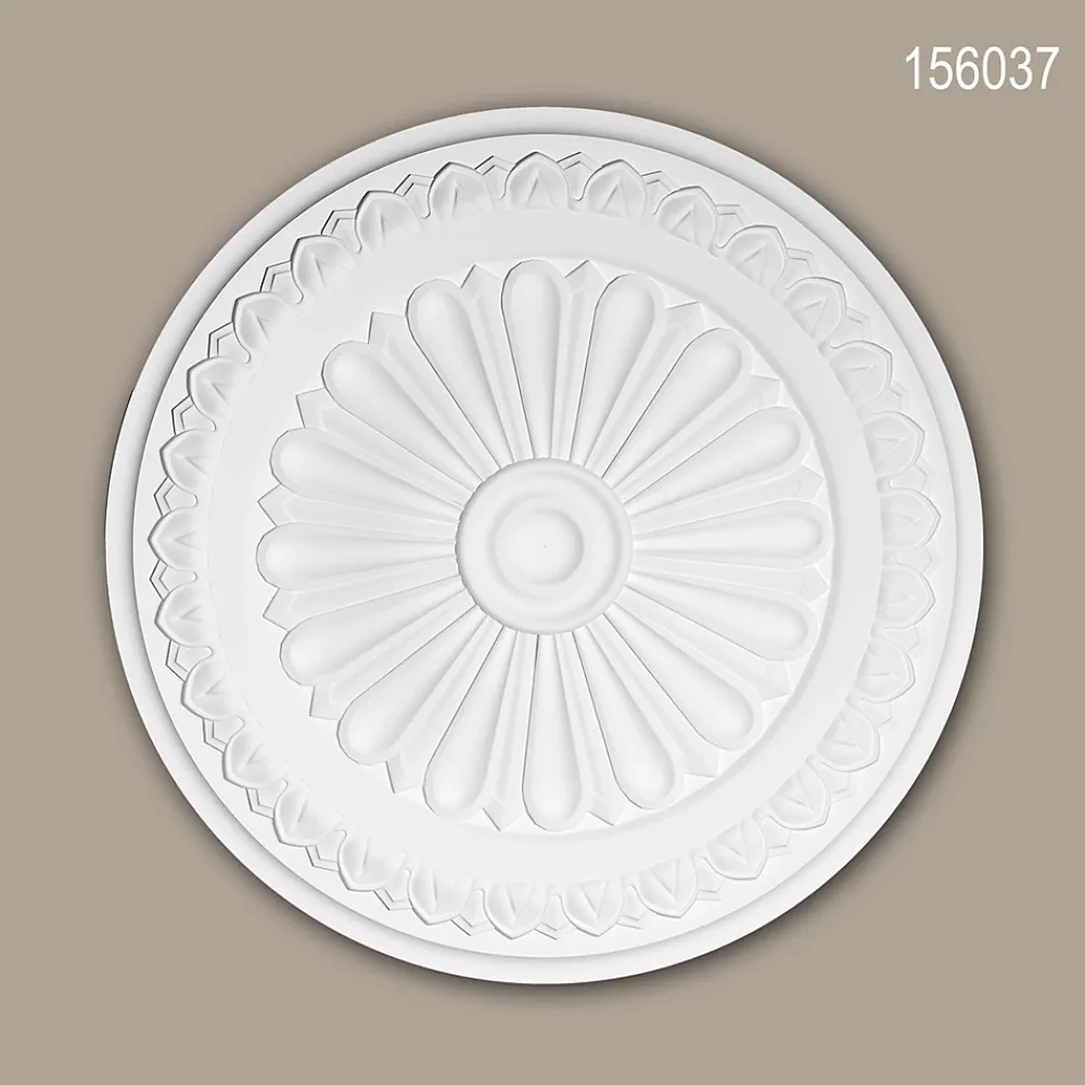 Profhome Rosace 156037 Élement décorative Élement pour plafond diametre 33 cm- Moulure Et Rosace De Plafond