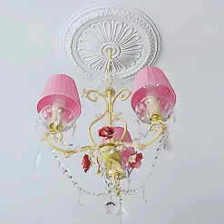 Profhome Rosace 156037 Élement décorative Élement pour plafond diametre 33 cm- Moulure Et Rosace De Plafond