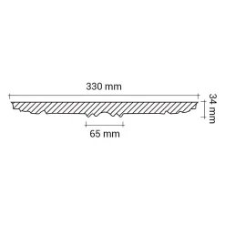 Profhome Rosace 156037 Élement décorative Élement pour plafond diametre 33 cm- Moulure Et Rosace De Plafond