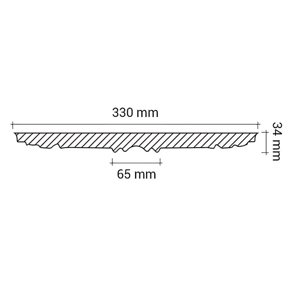 Profhome Rosace 156037 Élement décorative Élement pour plafond diametre 33 cm- Moulure Et Rosace De Plafond