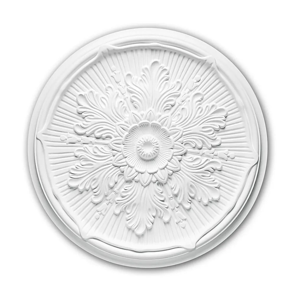 Profhome Rosace 156022 Élement décorative Élement pour plafond diametre 52,5 cm- Moulure Et Rosace De Plafond