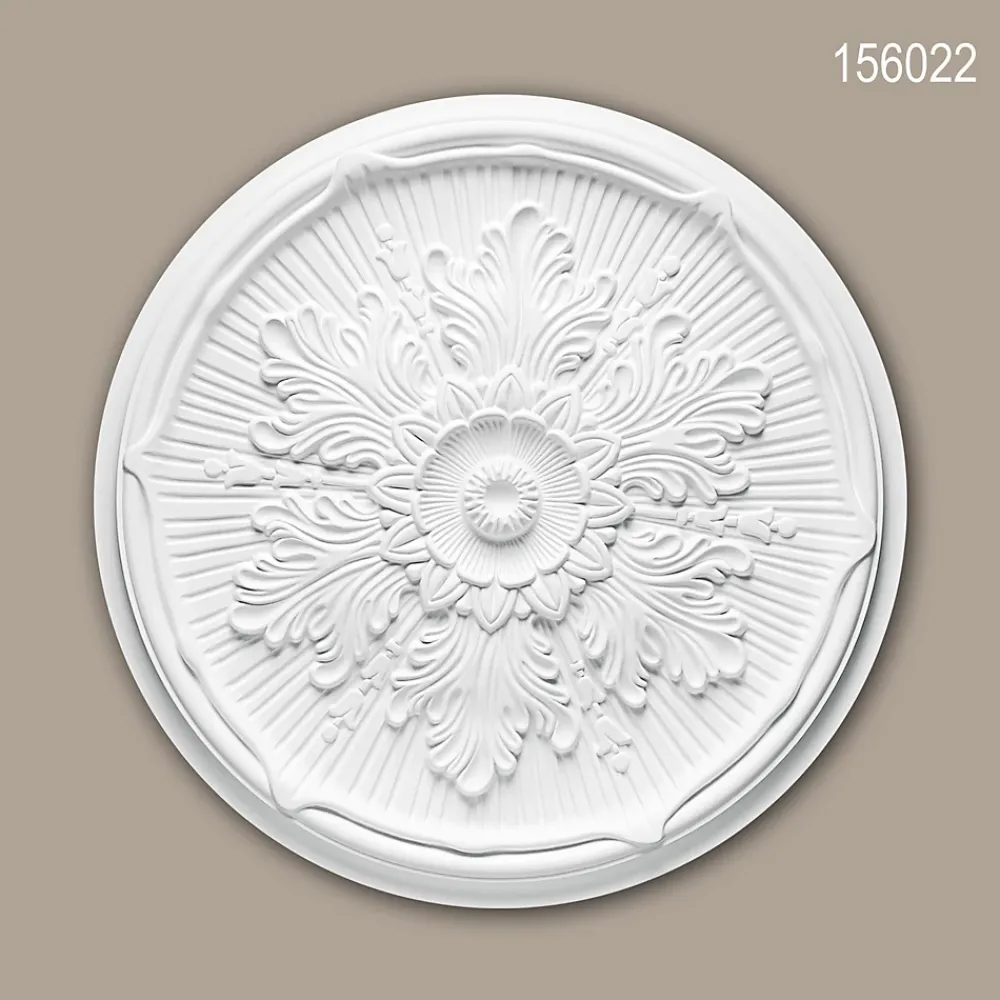 Profhome Rosace 156022 Élement décorative Élement pour plafond diametre 52,5 cm- Moulure Et Rosace De Plafond