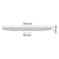 Profhome Rosace 156018 Élement décorative Élement pour plafond diametre 74,5 cm- Moulure Et Rosace De Plafond