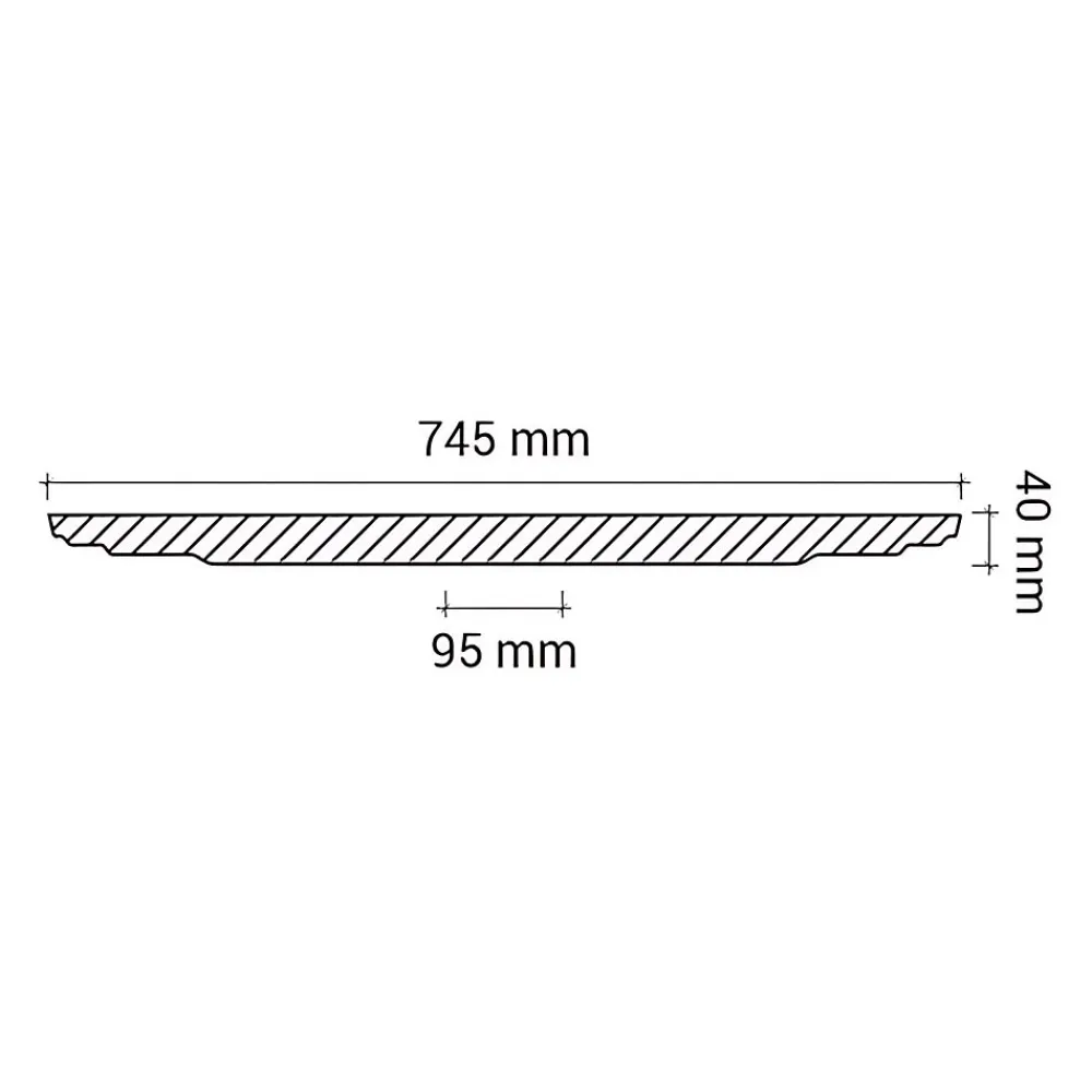 Profhome Rosace 156018 Élement décorative Élement pour plafond diametre 74,5 cm- Moulure Et Rosace De Plafond