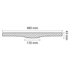 Profhome Moulure Et Rosace De Plafond<Rosace 156016 Élement décorative Élement pour plafond diametre 48 cm