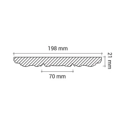 Profhome Moulure Et Rosace De Plafond<Rosace 156011 Élement pour plafond Élement décorative diametre 19,8 cm