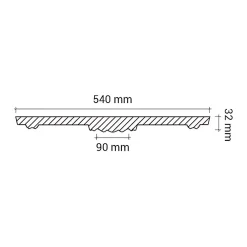Profhome Moulure Et Rosace De Plafond<Rosace 156008 Élement pour plafond Élement décorative 54 x 44 cm