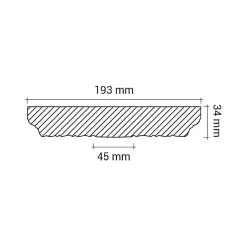 Profhome Moulure Et Rosace De Plafond<Rosace 156010 Élement pour plafond Élement décorative diametre 19,3 cm