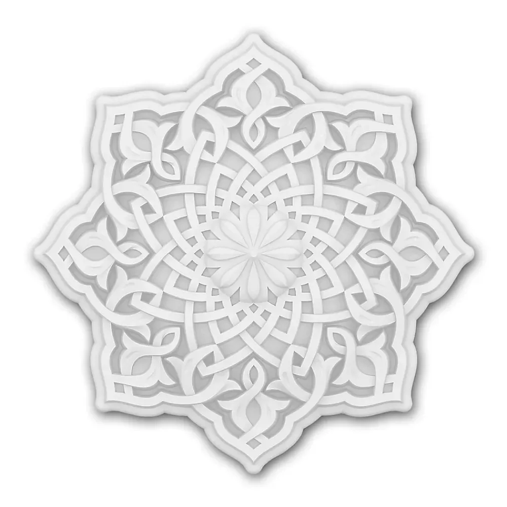 Profhome Rosace 156501 Médaillon Élément décoratif diametre 31,9 cm- Moulure Et Rosace De Plafond