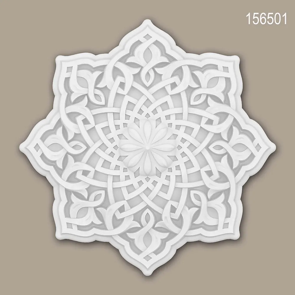 Profhome Rosace 156501 Médaillon Élément décoratif diametre 31,9 cm- Moulure Et Rosace De Plafond