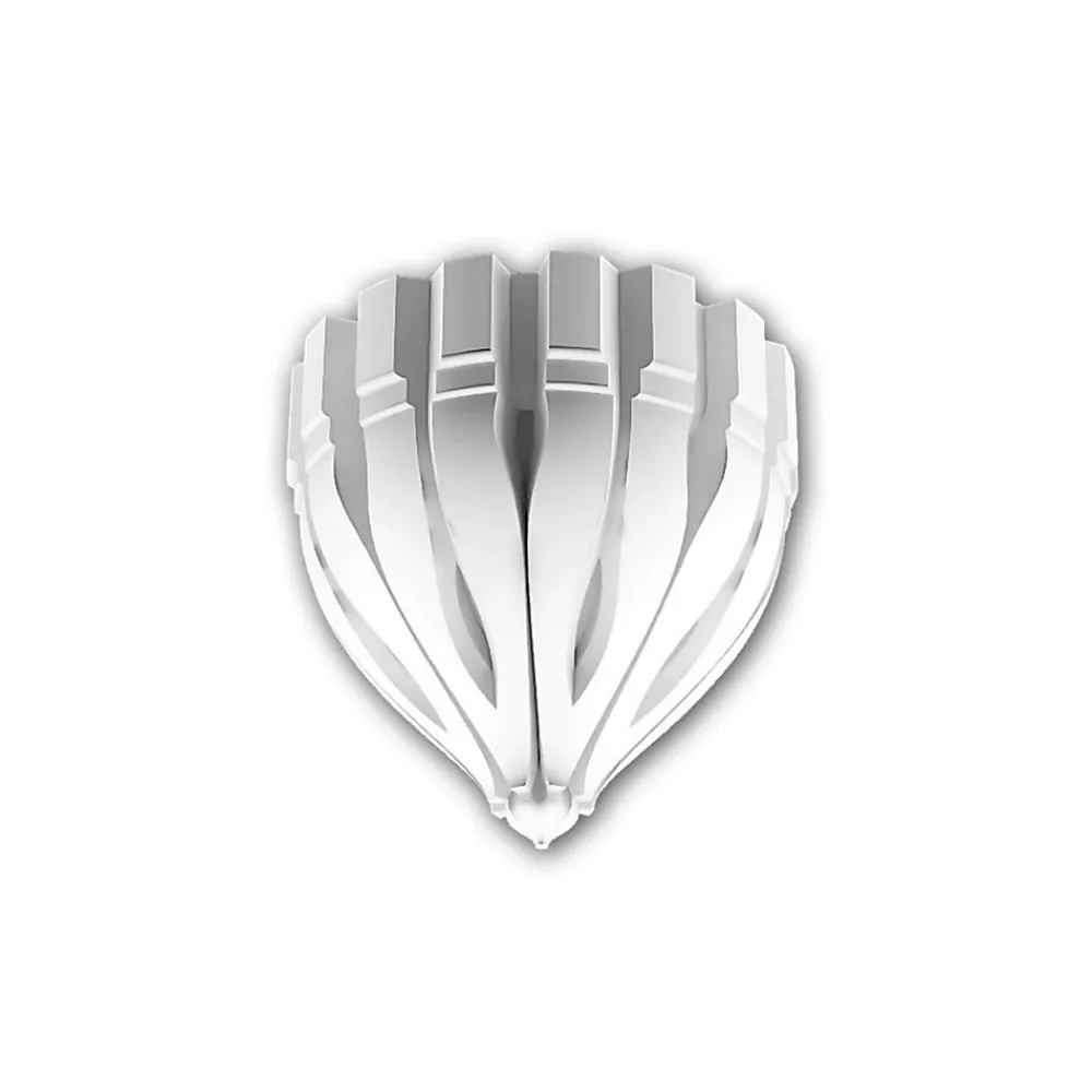 Profhome Rosace 156511F flexible Élément décoratif diametre 8,6 cm- Moulure Et Rosace De Plafond