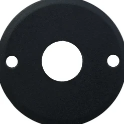 Brionne Poignée De Porte<Rosace ronde acier noire - Bec de cane -