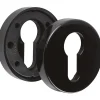Normbau Poignée De Porte<Rosace ronde noire - Clé I - NY92F et NY94F - La paire -