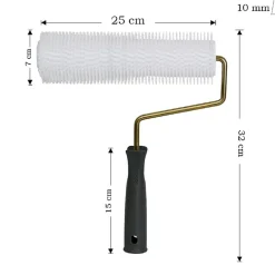 Dekor Rouleau débulleur à pointes - 25 cm - 1 cm -- Outils Du Tapissier