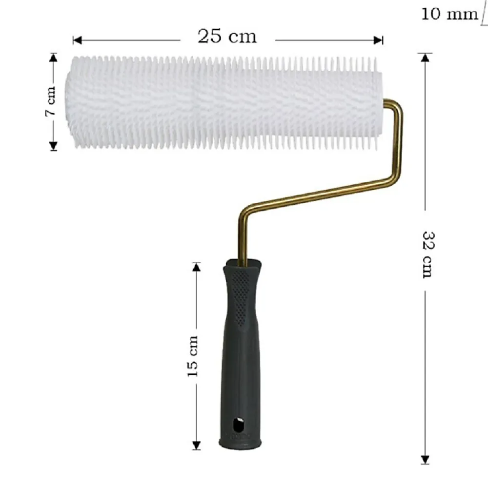Dekor Rouleau débulleur à pointes - 25 cm - 1 cm -- Outils Du Tapissier