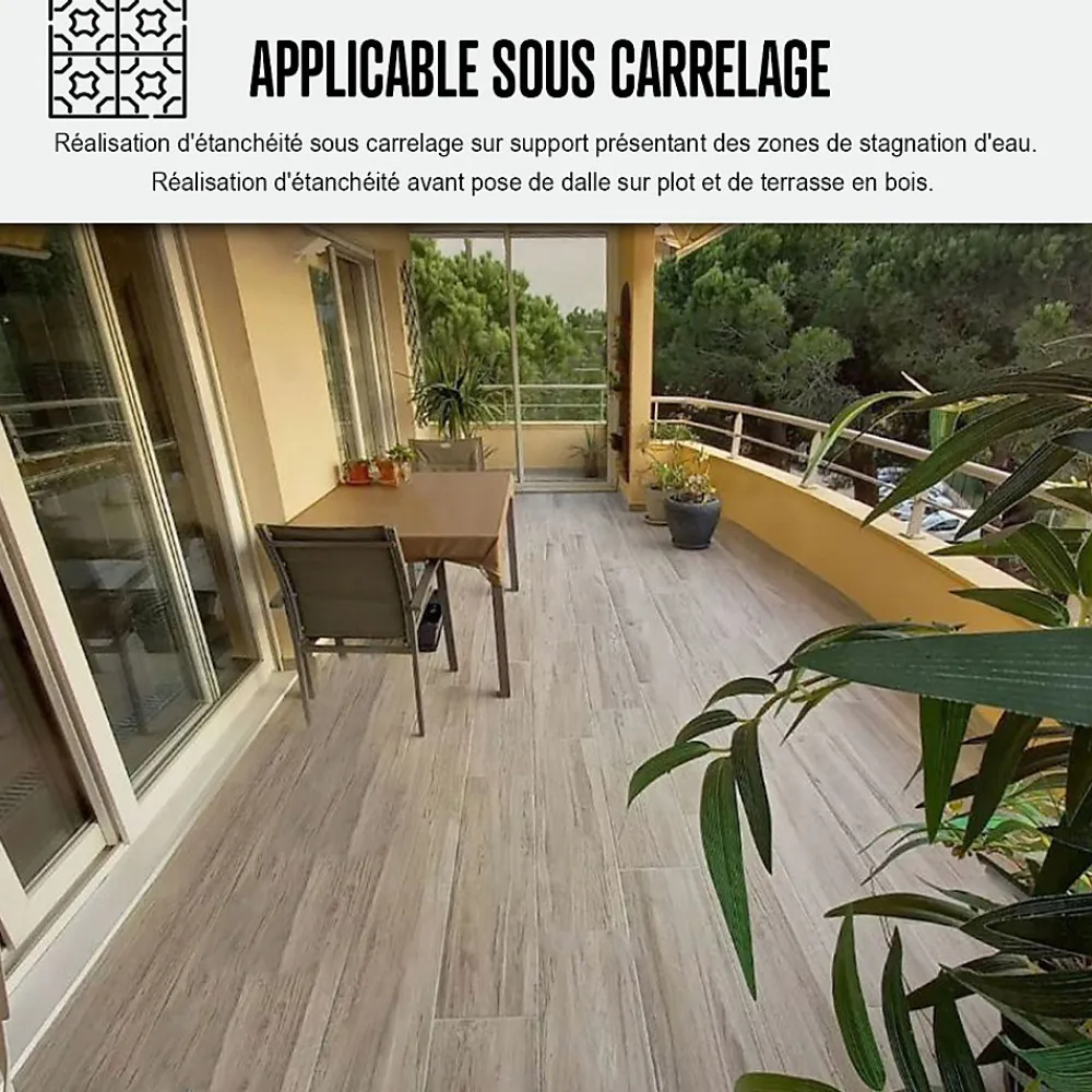 Arcane Industries Résine d'étanchéité sous carrelage polyuréthane - Pente Nulle - ARCATHAN SC Gris - 15 kg -- Ragréage Et Primaire Pour Carrelage