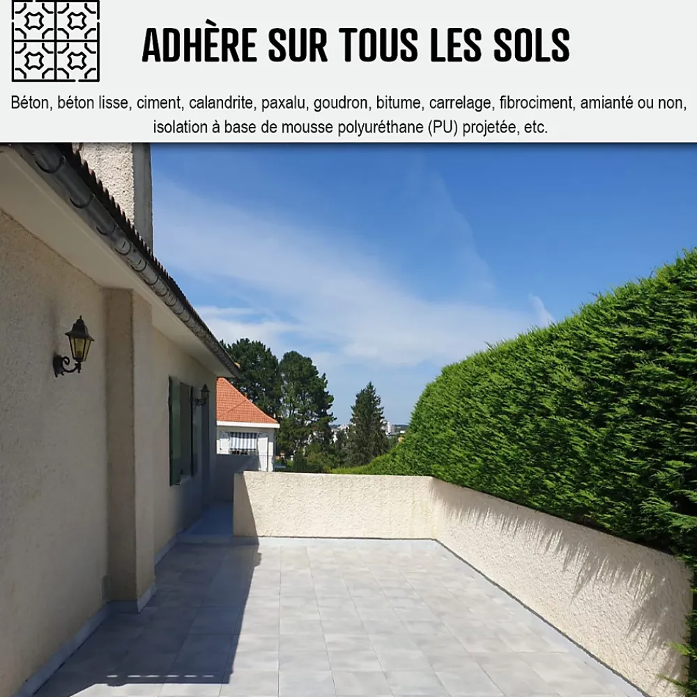 Arcane Industries Résine d'étanchéité sous carrelage polyuréthane - Pente Nulle - ARCATHAN SC Gris - 15 kg -- Ragréage Et Primaire Pour Carrelage