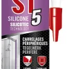 Rubson Joint Carrelage Sol<Mastic ST5 sanitaire multi-usages - Cartouche de 280 ml - Multi usage - GRIS MOYEN
