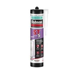 Rubson Joint Carrelage Sol<Mastic ST5 sanitaire multi-usages - Cartouche de 280 ml - Multi usage - GRIS MOYEN