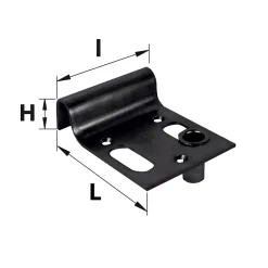 Afbat - Tb Industrie Sas Accesoire Pour Volet<Sabot de portail à visser avec gache Afbat noir L/140 x l.100 x H.40mm