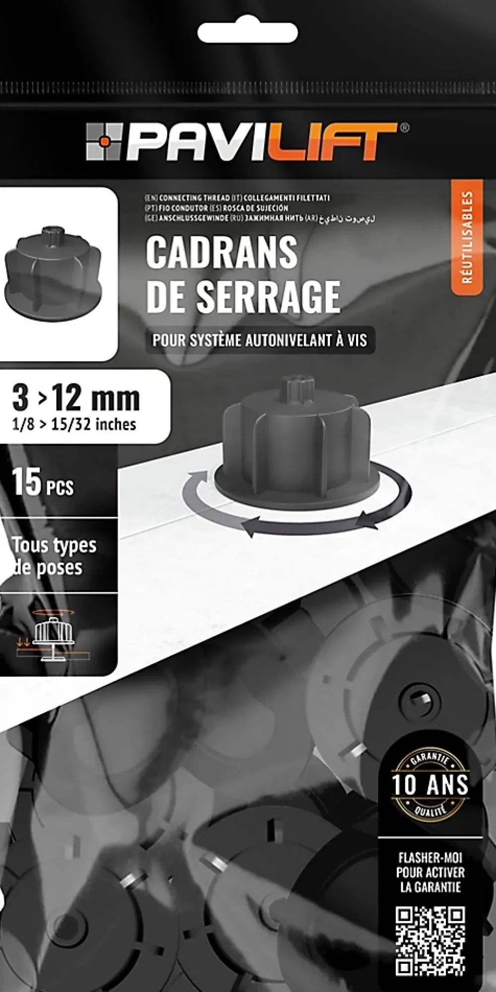 Pavilift Outils Du Carreleur<Sachet de 15 cadrans de serrage ® 3 à 12 mm