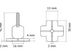 Pavilift Sachet de 100 croisillons autonivelants 2 mm en + ®- Outils Du Carreleur