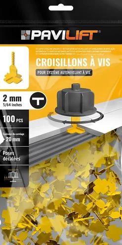 Pavilift Outils Du Carreleur<Sachet de 100 croisillons autonivelants 2 mm en T ®