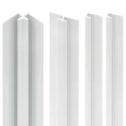 Schulte Panneau Mural De Salle De Bains<pack de 3 panneaux muraux 90x210 cm + 5 profilés - DécoDesign COULEUR - blanc