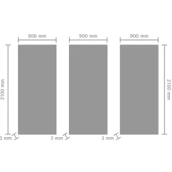 Schulte Panneau Mural De Salle De Bains<pack de 3 panneaux muraux 90x210 cm + 5 profilés - DécoDesign COULEUR - blanc