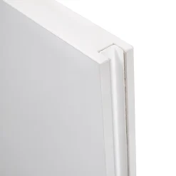 Schulte porte coulissante complète bois -102x220cm - bois blanc - poignée cuvette ronde + double softclose- Porte Coulissante