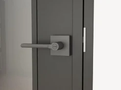 Schulte Porte intérieure en verre - 83x 211 cm- atelier - transparent - 3 rayures- gauche serrure- Bloc Porte