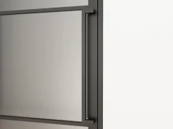 Schulte porte intérieure loft en verre - 93x204 atelier - noir mat - transparent - verrière - 3 vitrages - charnière gauche- Bloc Porte