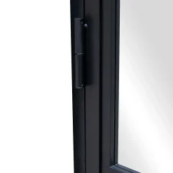 Schulte porte intérieure loft en verre - 93x204 atelier - noir mat - transparent - verrière - 3 vitrages - charnière gauche- Bloc Porte