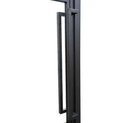 Schulte porte intérieure loft en verre - 93x204 atelier - noir mat - transparent - verrière - 3 vitrages - charnière gauche- Bloc Porte