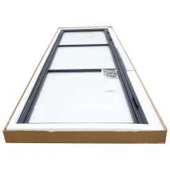 Schulte porte intérieure loft en verre - 93x204 atelier - noir mat - transparent - verrière - 3 vitrages - charnière gauche- Bloc Porte