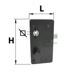 Afbat Accesoire Pour Volet<Serrure de portillon SRP01 noir